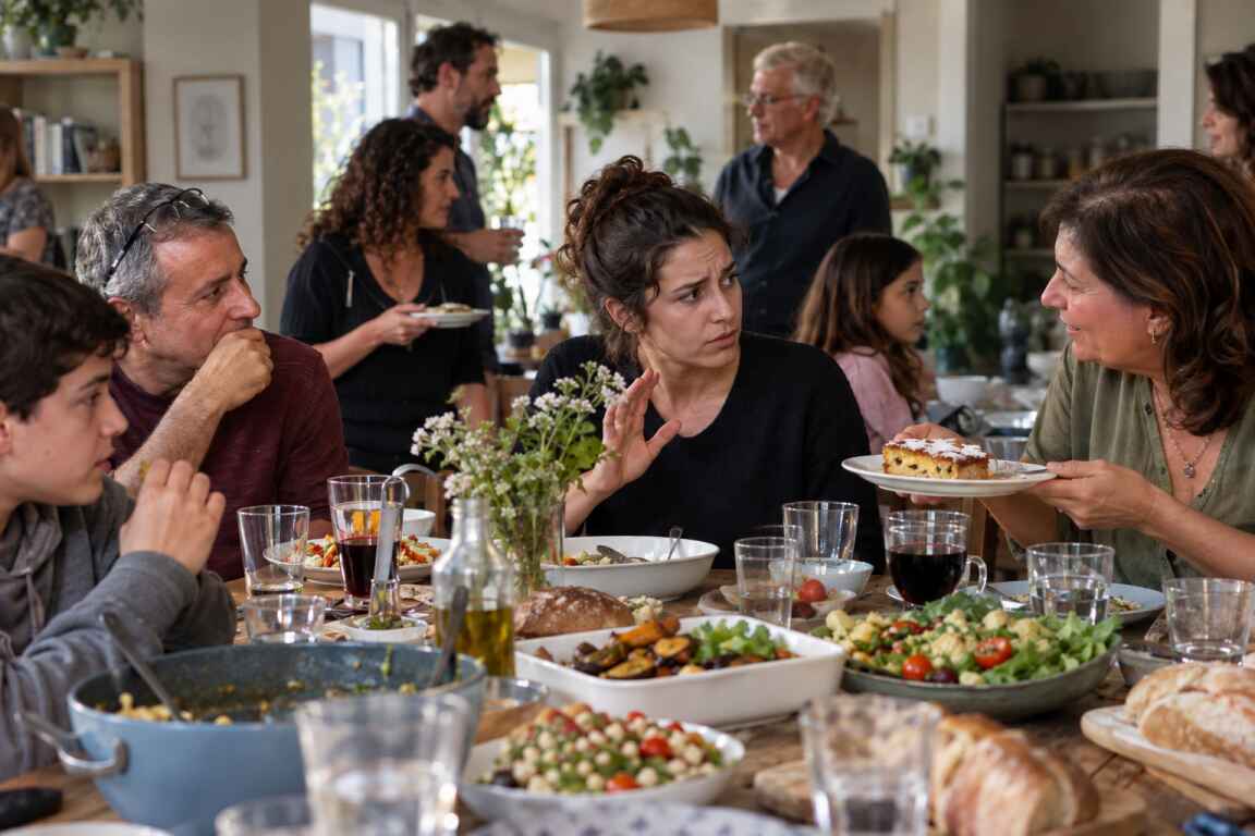 משפחה במסעדה - קשה לחולה צליאק